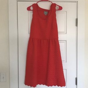 Orange/red dress from Anthropologie